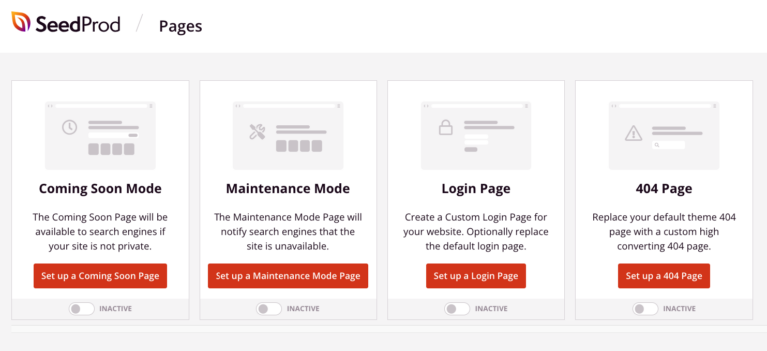 seedprod landing pages
