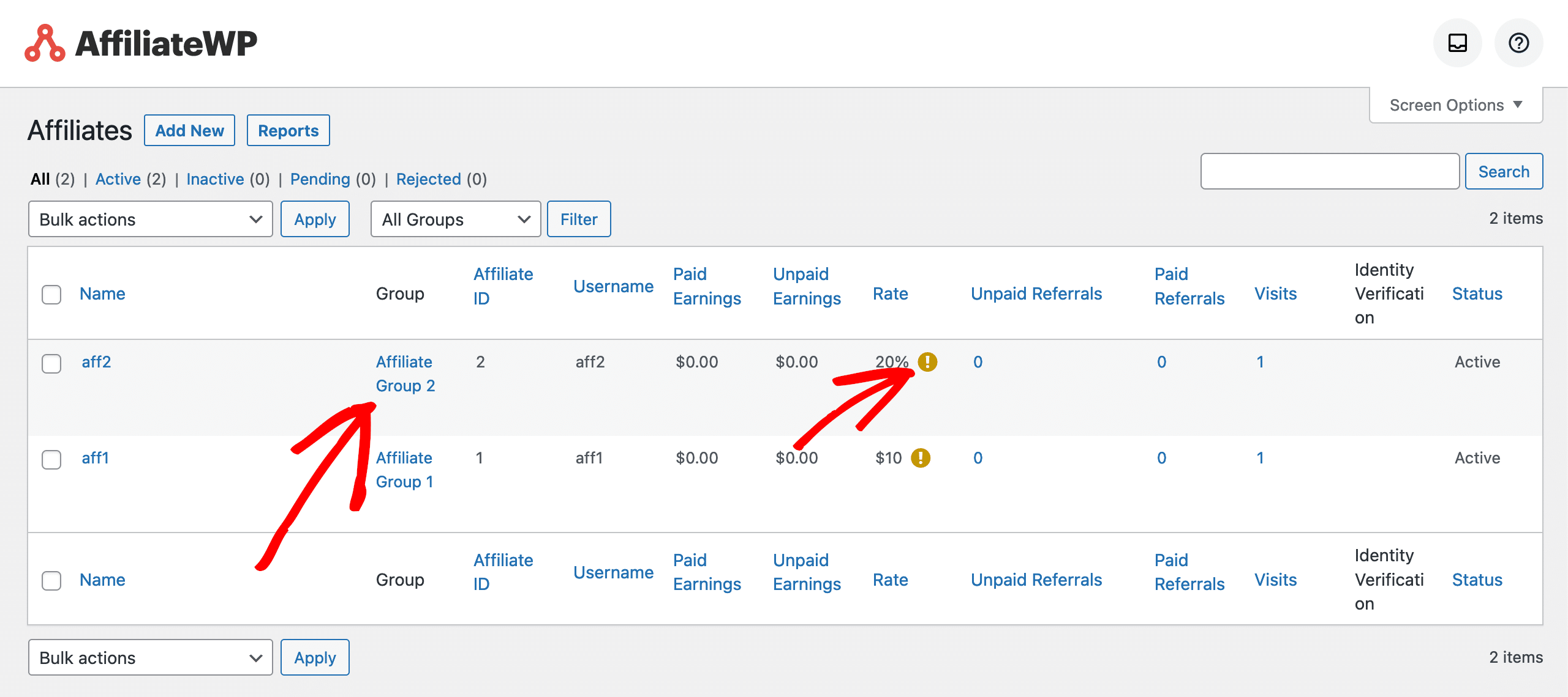 affiliate list