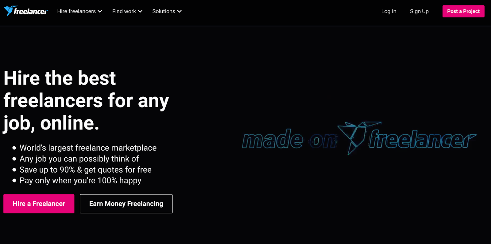 freelancer.com for starting freelance affiliate marketing