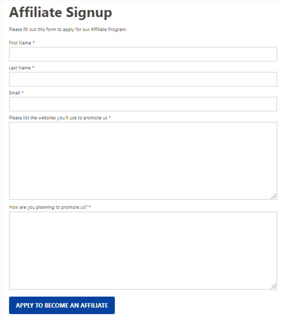 Affiliate-Signup | Easy Affiliate How To Set Up Affiliate Registration