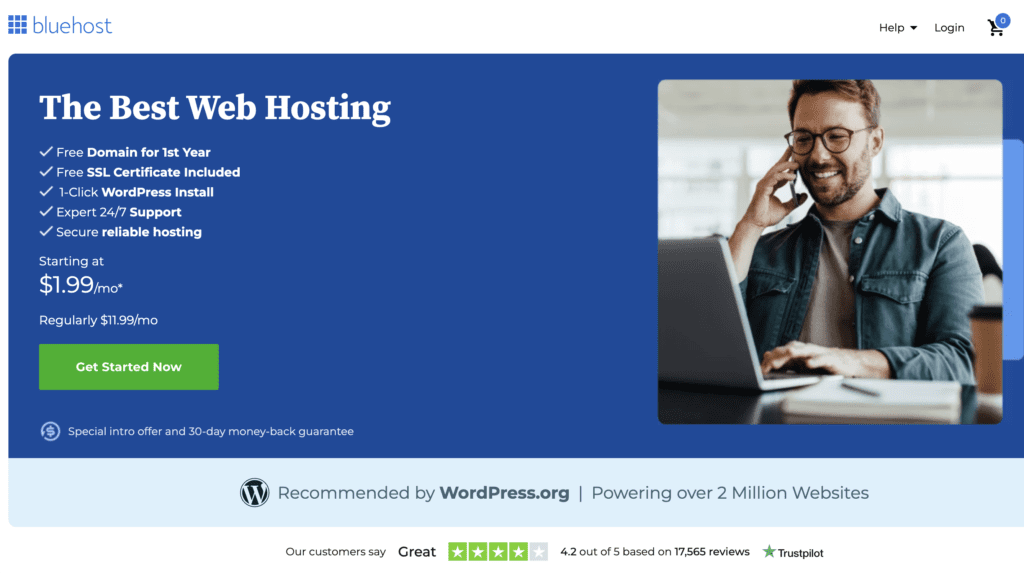 Bluehost Web Hosting for Starting a Blog (ryrob Recommended) Screen Shot