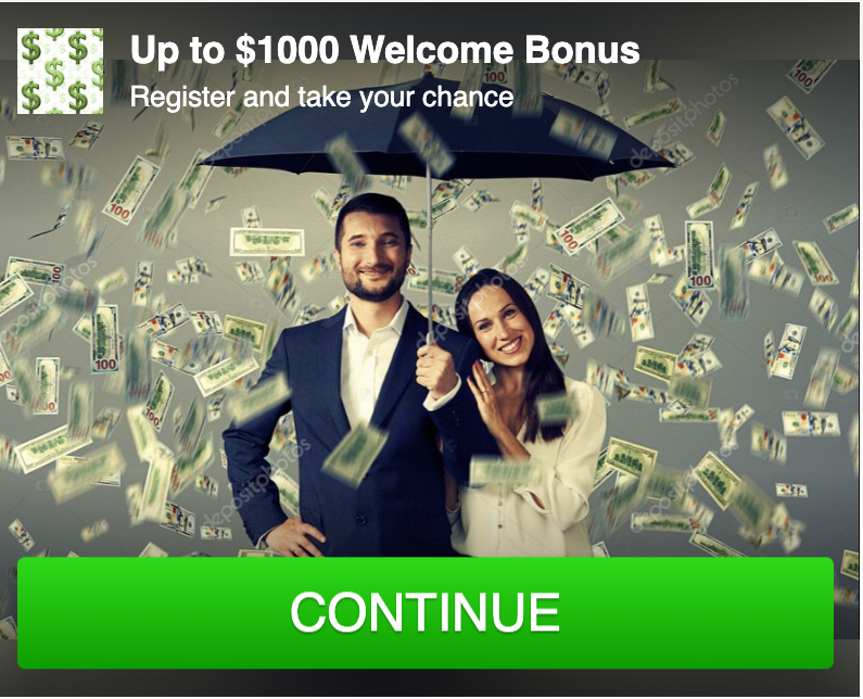 Finance Vertical: Interstitial example for a trading offer