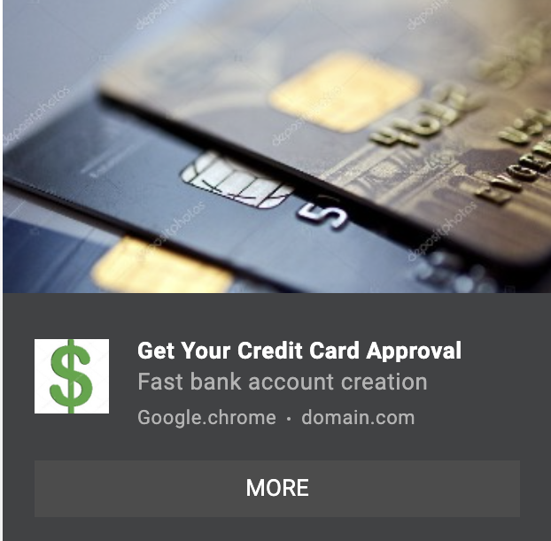 Finance Vertical: Creative for credit cards