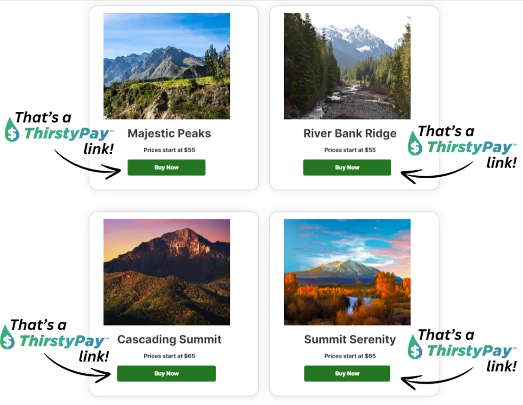 ThirstyPay-for-photography_ThirstyAffiliates- | ThirstyAffiliates showcase photos and art pieces to sell on your own website with ThirstyAffiliates product display and ThirstyPay™