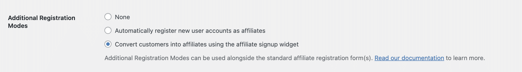 affiliate registration enabled