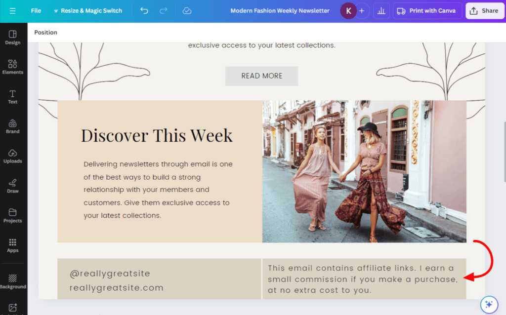 email-affiliate-disclosure-example | ThirstyAffiliates Affiliate Disclosure email newsletter example