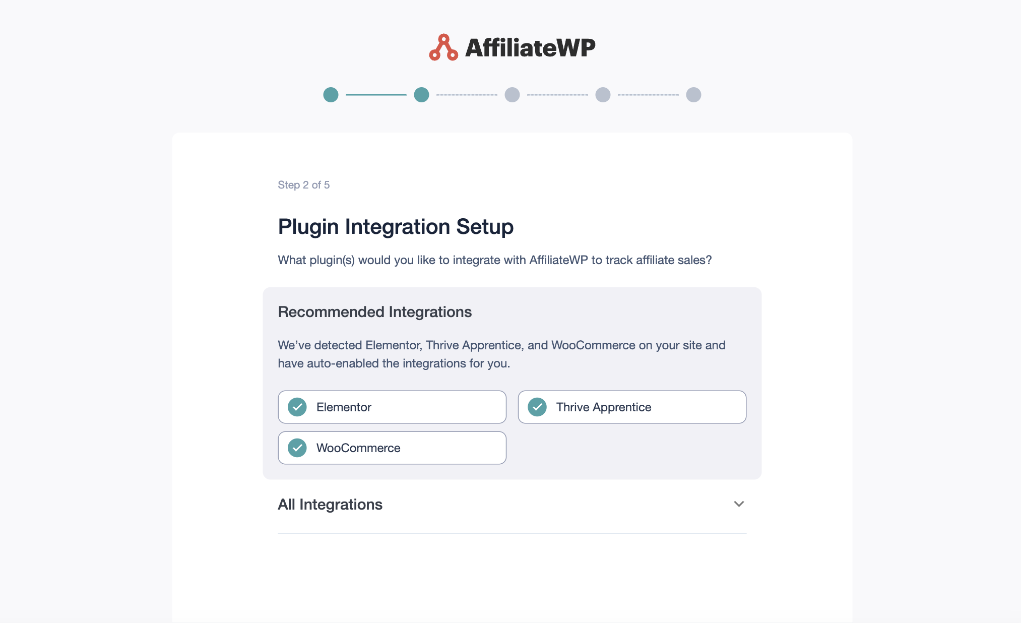 Plugin integration setup