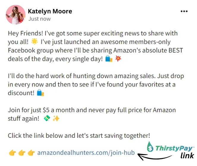 social media group membership example_ThirstyAffiliates 1 | ThirstyAffiliates share your ThirstyPay™ in social media posts