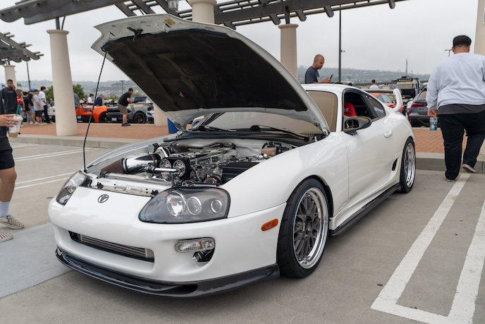 Checking Out The Cars At South OC Cars and Coffee